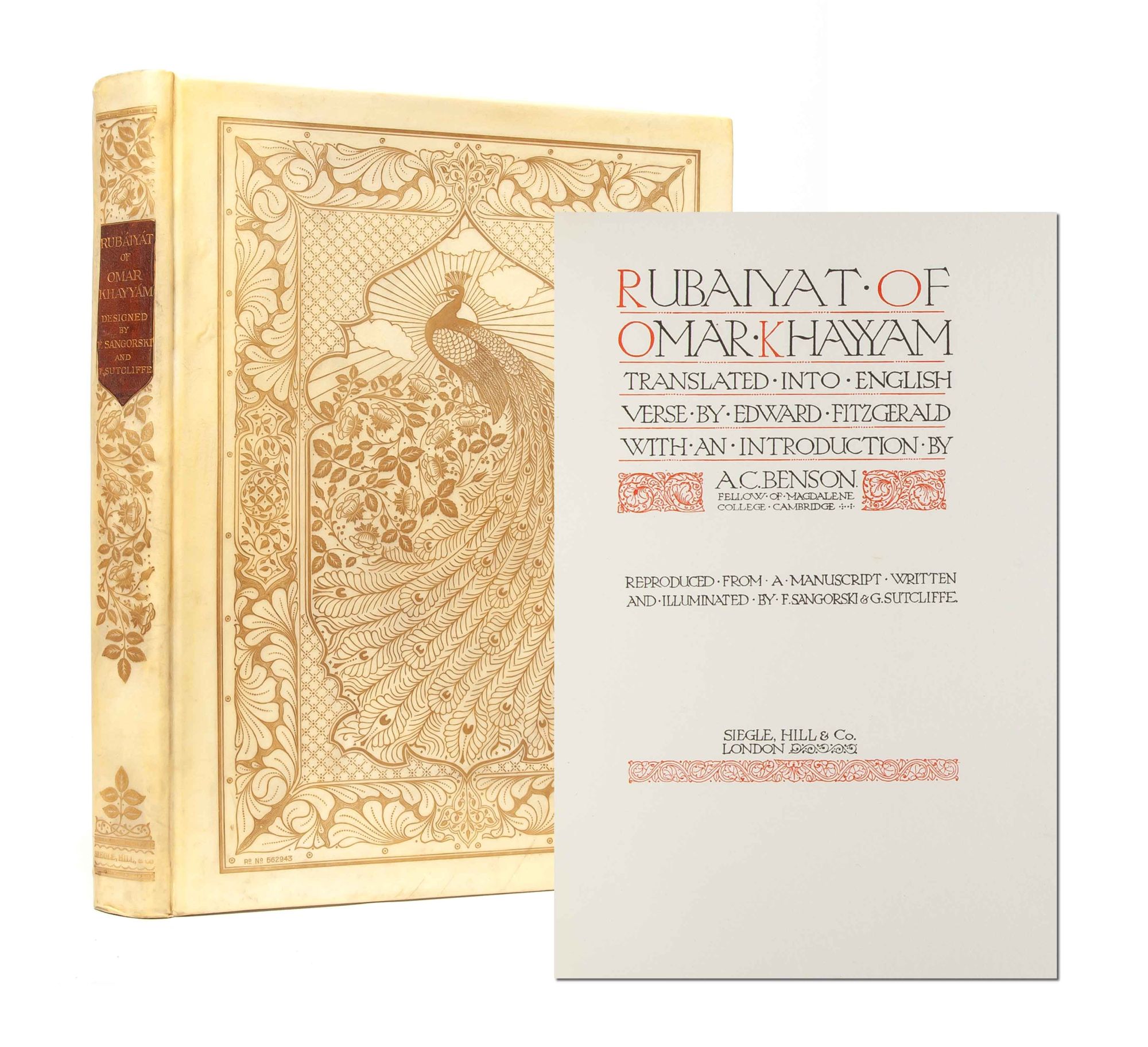 (Item #5756) Rubaiyat of Omar Khayyam. Edward Fitzgerald, Sangoski and Sutcliffe.