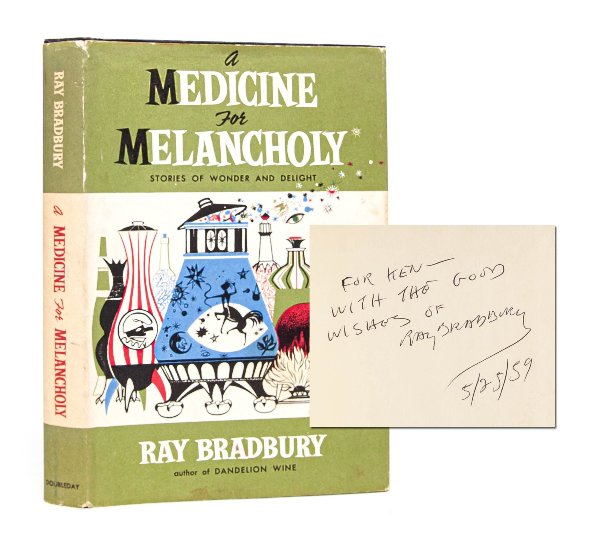 (Item #5792) A Medicine for Melancholy (Inscribed first edition). Ray Bradbury.