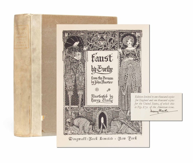 Item #5815) Faust (Signed limited edition). Johann Wolfgang von Goethe, John Anster, Harry Clarke
