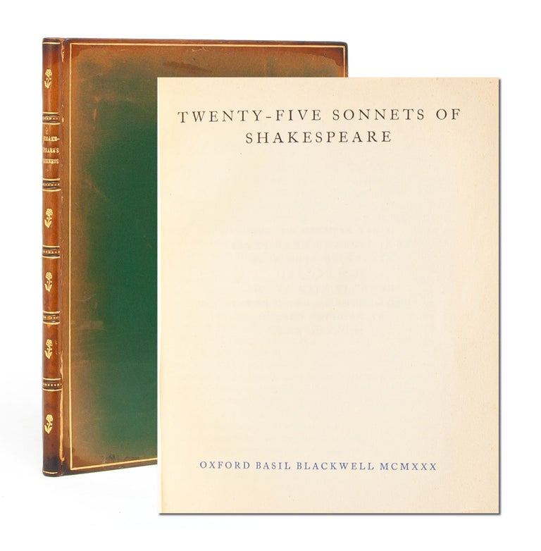 Item #5816) Twenty-Five Sonnets of Shakespeare. William Shakespeare