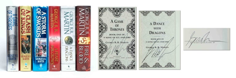 Item #5937) A Game of Thrones series (3 Signed). George R. R. Martin