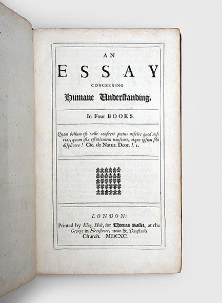 Item #5942) An Essay Concerning Humane Understanding. John Locke