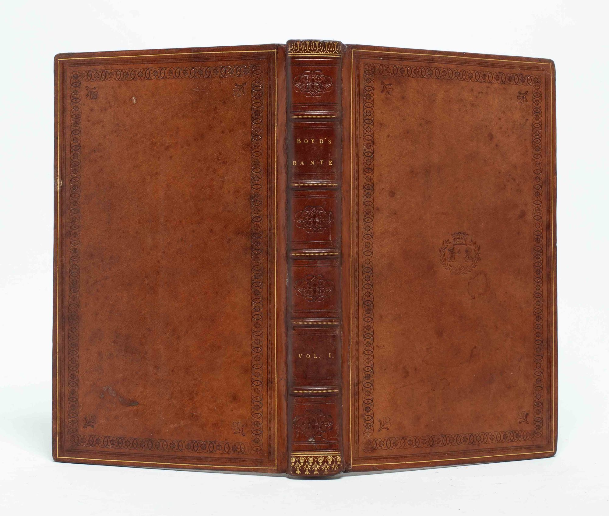 Dal centro al cerchio; la struttura morale della Divina commedia. 1923  [Leather Bound] 