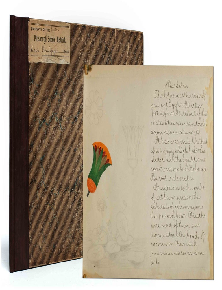 Item #5954) Fulton Pittsburgh School District School Exercise Book. Women, Education