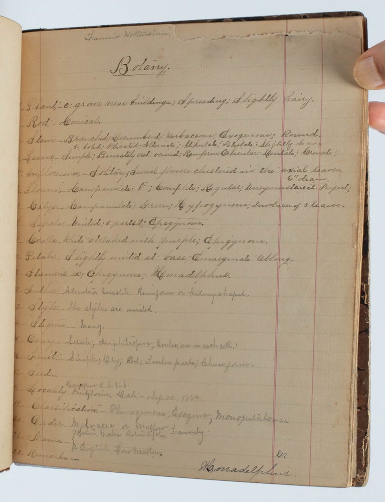 Keystone Normal School Course Notebook