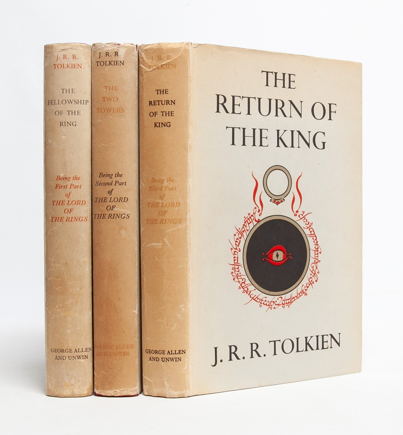 (Item #5959) The Lord of the Rings Trilogy, comprised of: The Fellowship of the Ring; The Two Towers and The Return of the King. J. R. R. Tolkien.