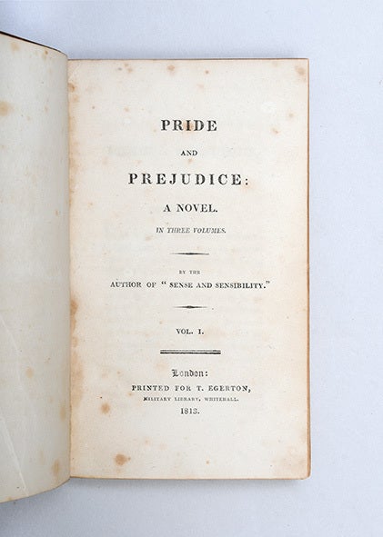 Pride and Prejudice (in 3 vols.)