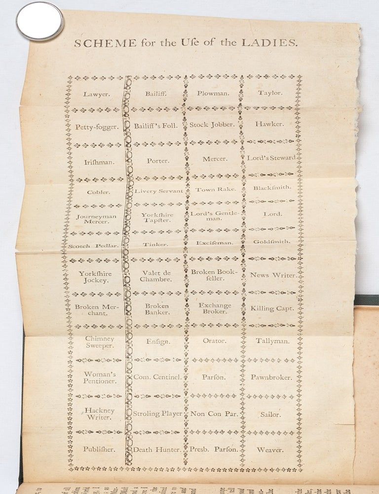 A Scheme for a New Lottery: or, a Husband and a Coach and Six for Forty Shillings. Being very advantageous to both Sexes; where a Man may have a Coach and Six and a Wife for Nothing...