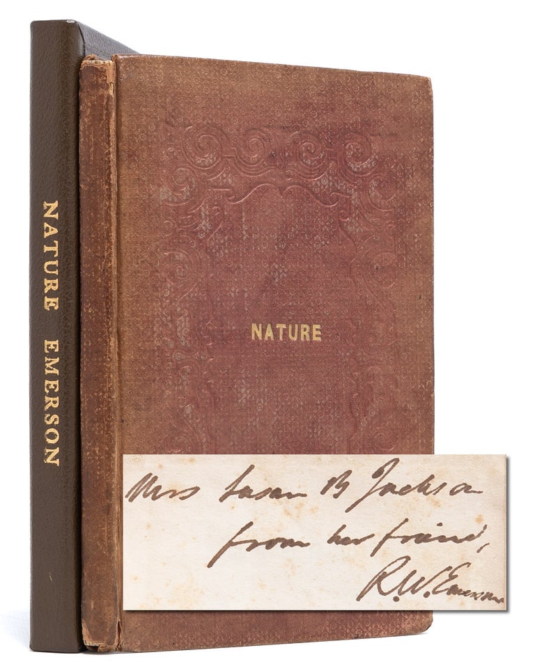 Item #6182) Nature (Presentation copy). Ralph Waldo Emerson