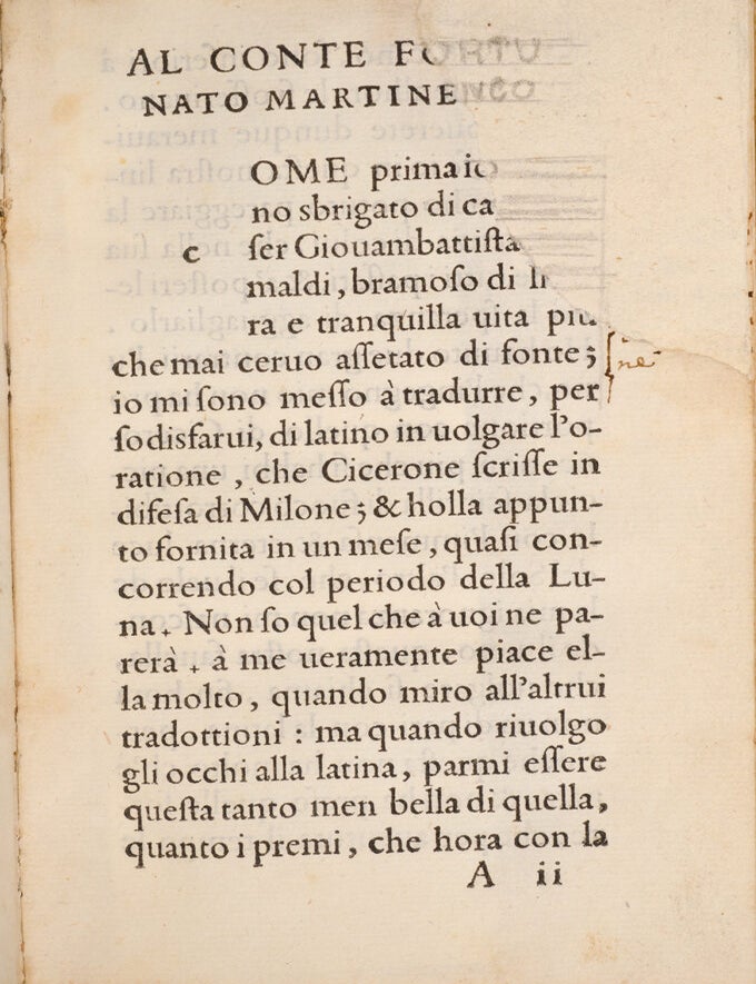 Oratione di Cicerone, in difensa di Milone