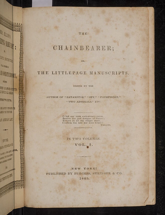 The Chainbearer; or The Littlepage Manuscripts (in 2 vols.)