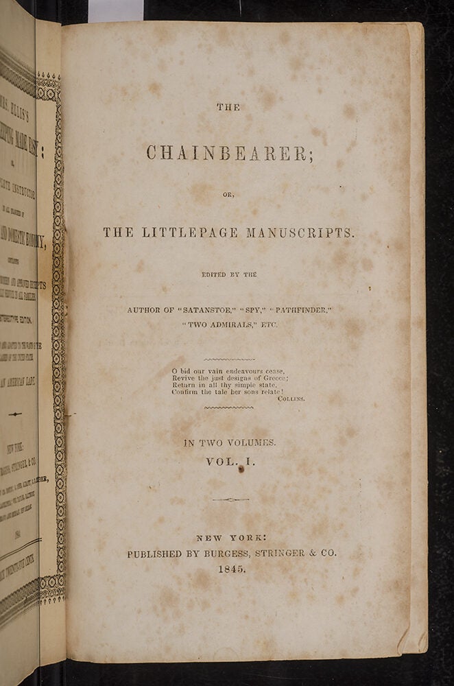 The Chainbearer; or The Littlepage Manuscripts (in 2 vols.)