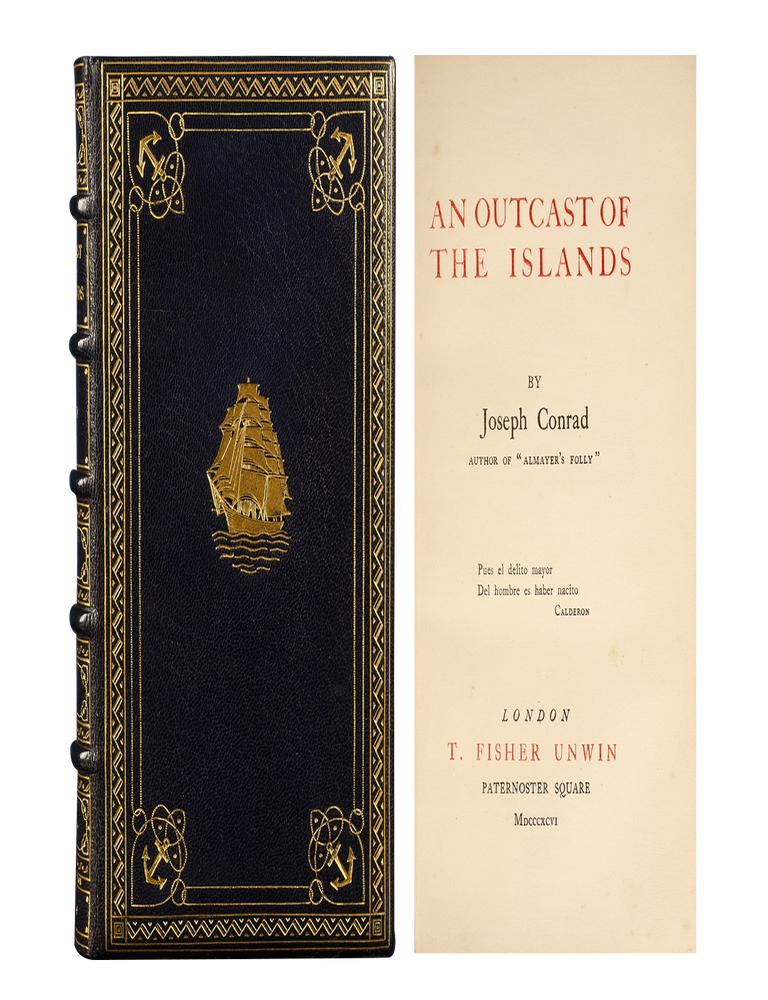 Item #6229) An Outcast of the Islands. Fine Binding - Cosway style, Joseph Conrad