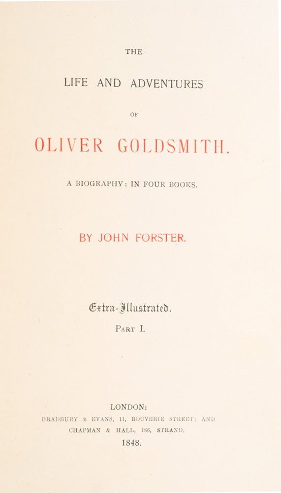 The Life and Adventures of Oliver Goldsmith (Extra-illustrated in 3 vols.)