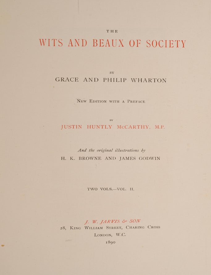 The Wits and Beaux of Society (Extra-illustrated in 2 vols.)