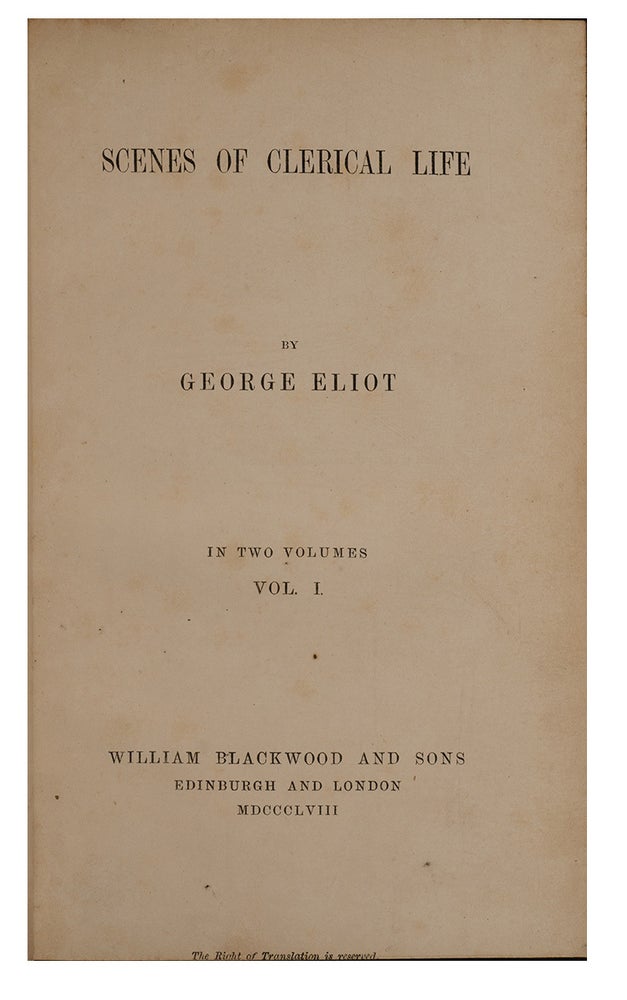 Scenes of Clerical Life (in 2 vols.)