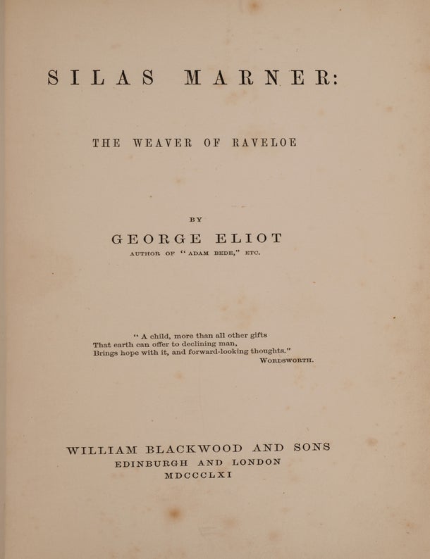 Silas Marner: The Weaver of Raveloe