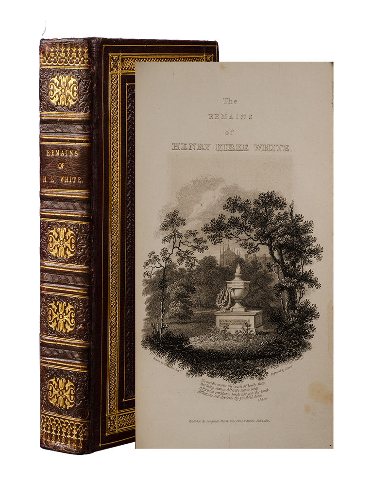Item #6287) The Remains of Henry Kirke White, of Nottingham. Fore-Edge Painting, Lyman Young,...