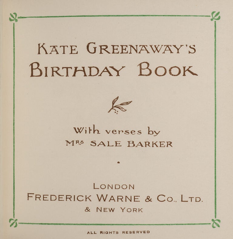 Kate Greenaway's Birthday Book