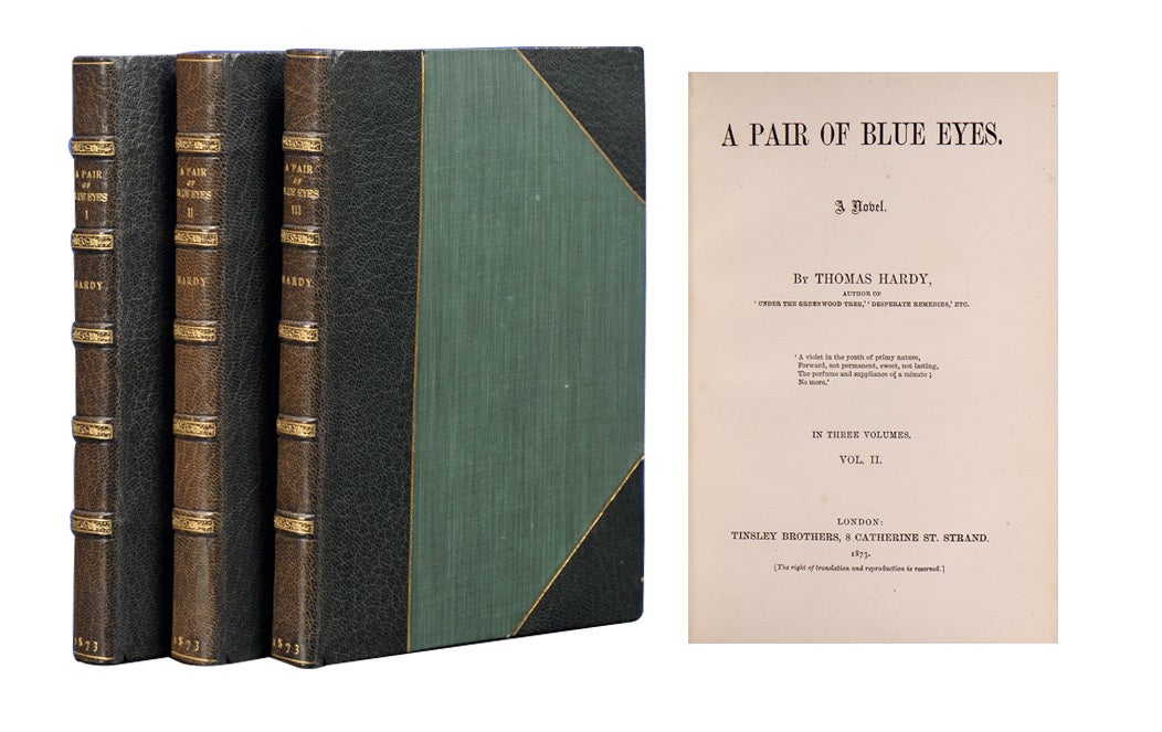 (Item #6305) A Pair of Blue Eyes (in 3 vols.). Thomas Hardy.