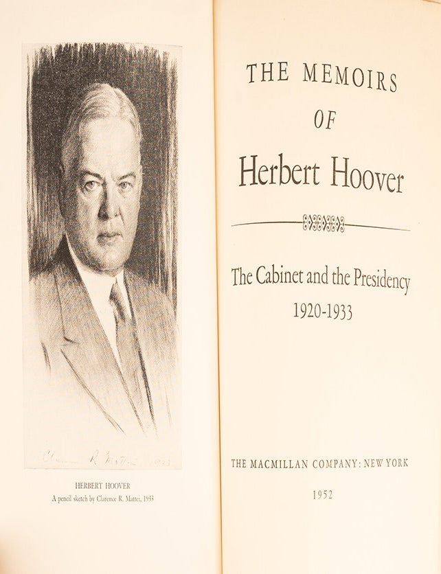 The Memoirs of Herbert Hoover (Presentation copies in 3 vols.)