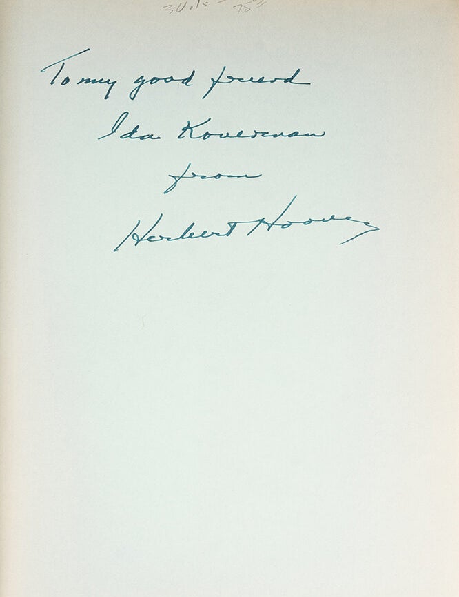 The Memoirs of Herbert Hoover (Presentation copies in 3 vols.)