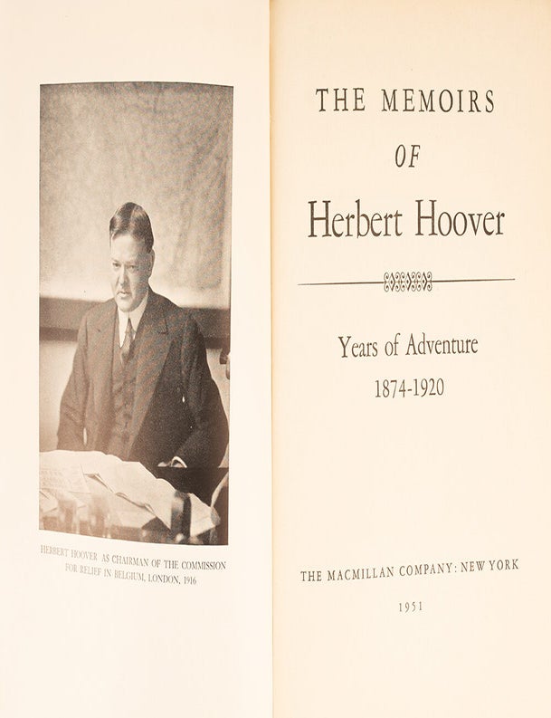 The Memoirs of Herbert Hoover (Presentation copies in 3 vols.)