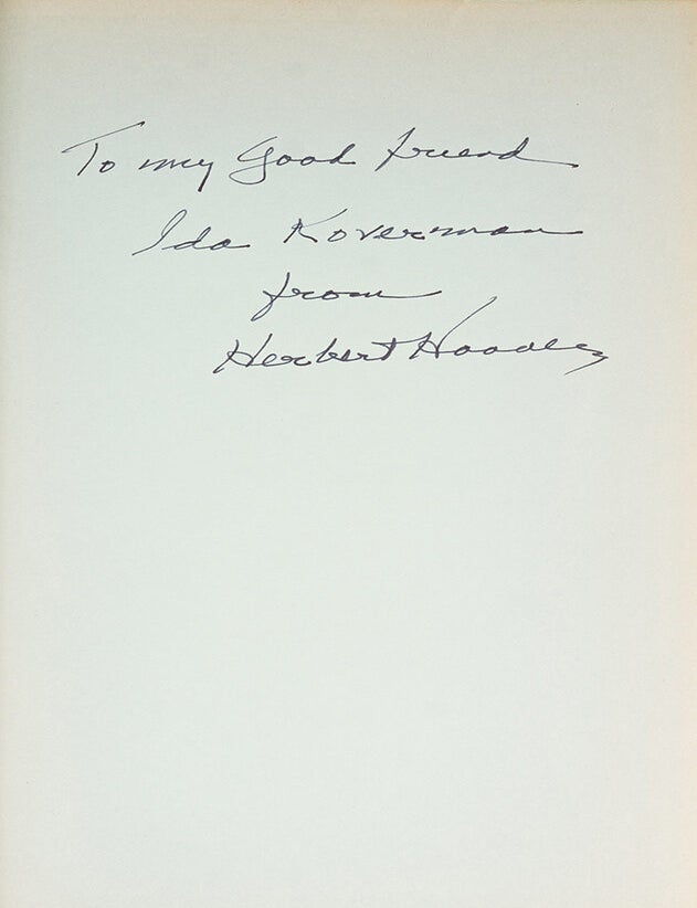 The Memoirs of Herbert Hoover (Presentation copies in 3 vols.)