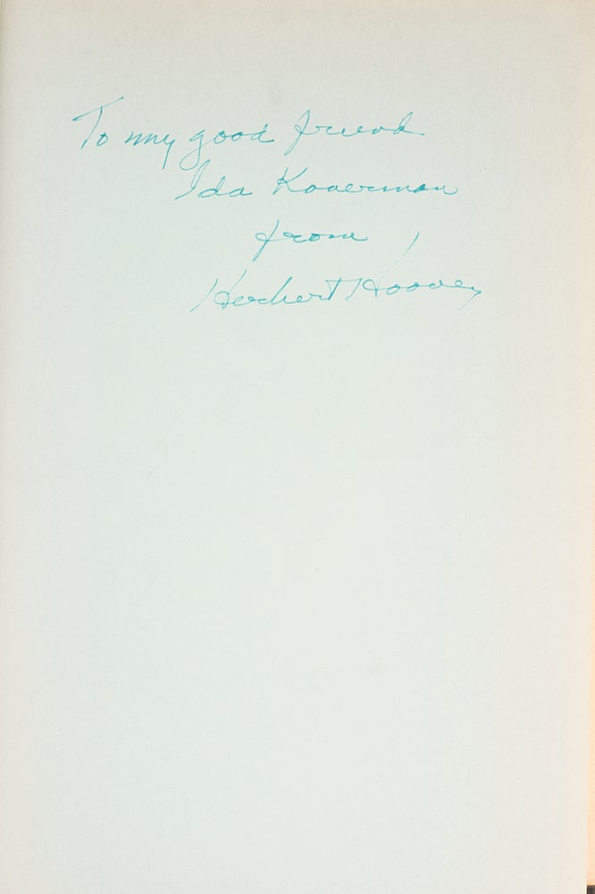 The Memoirs of Herbert Hoover (Presentation copies in 3 vols.)