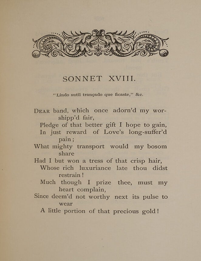 Love Poems from the Portuguese of Luis de Camoens (Signed limited edition)