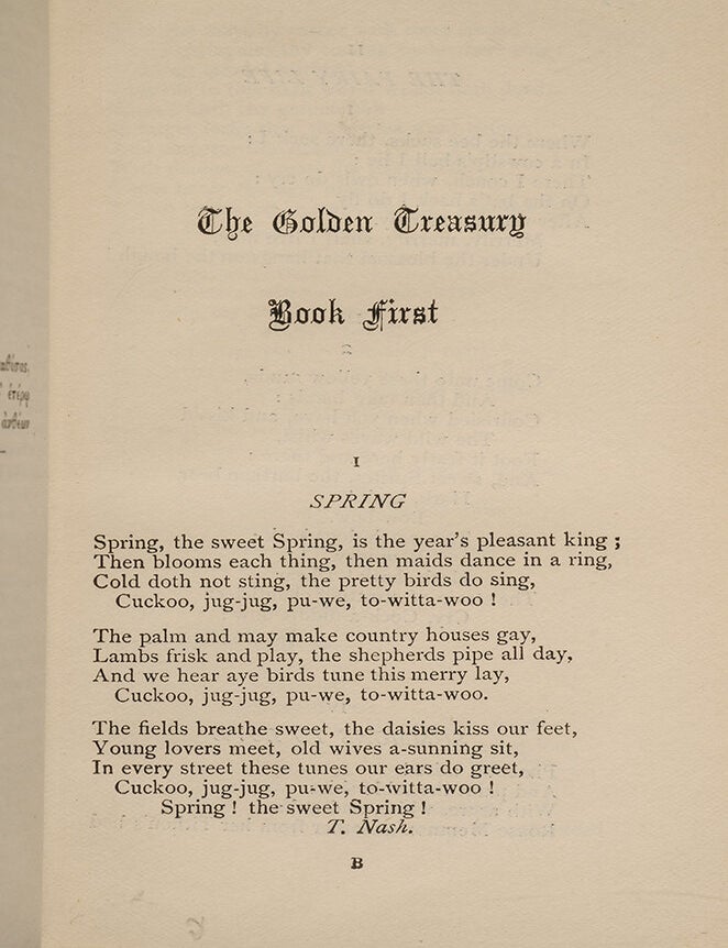 The Golden Treasury (in 2 vols.)