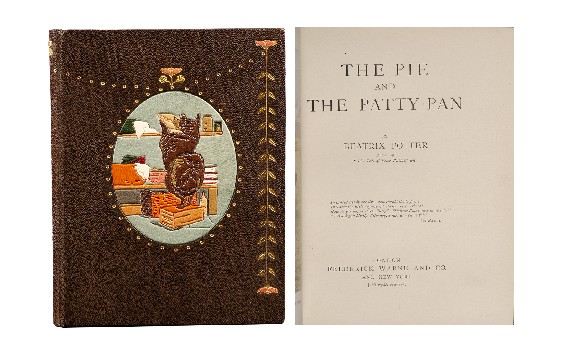 (Item #6353) The Pie and the Patty-Pan. Fine Binding - Sangorski, Sutcliffe, Beatrix Potter.