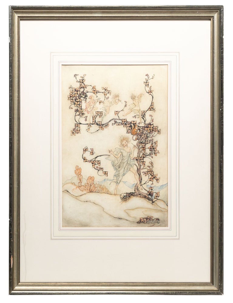 Item #6393) Ariel, Iris, Ceres & Juno (Original artwork). Arthur Rackham, artist
