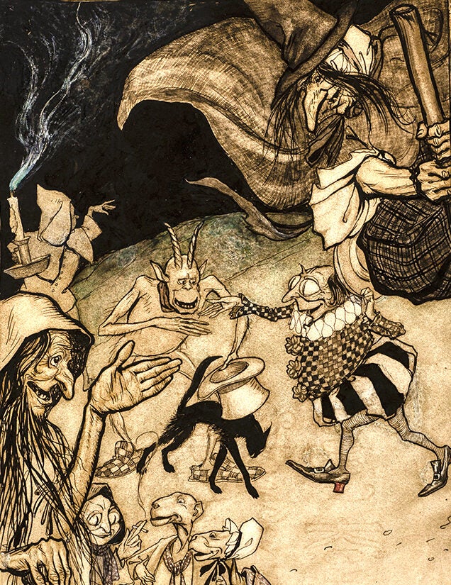"The Lay of St. Aloys" or Witches and Warlocks, Ghosts, Goblins and Ghouls (Original artwork)