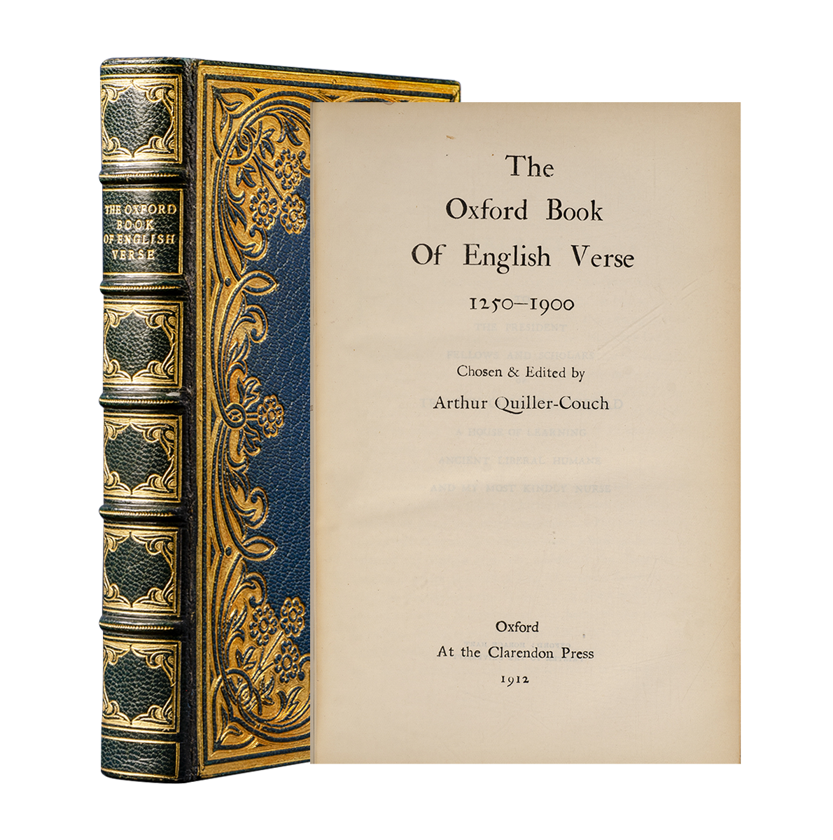 (Item #6402) The Oxford Book of English Verse 1250-1900. Fine Binding - Riviere, Son.