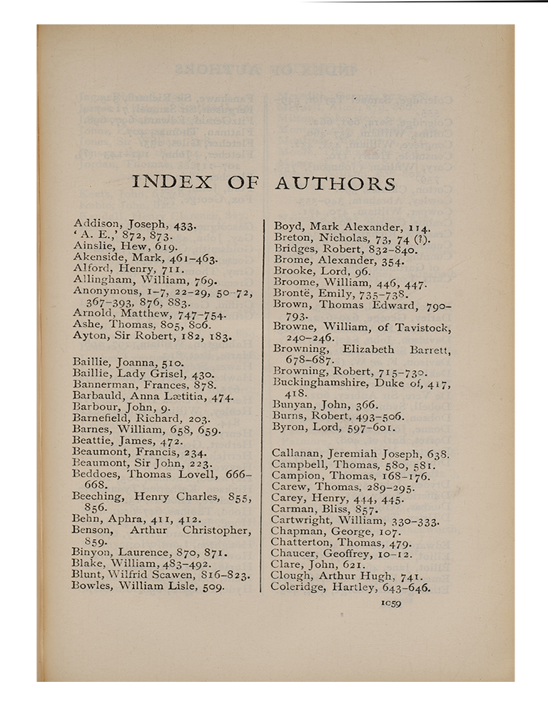 The Oxford Book of English Verse 1250-1900
