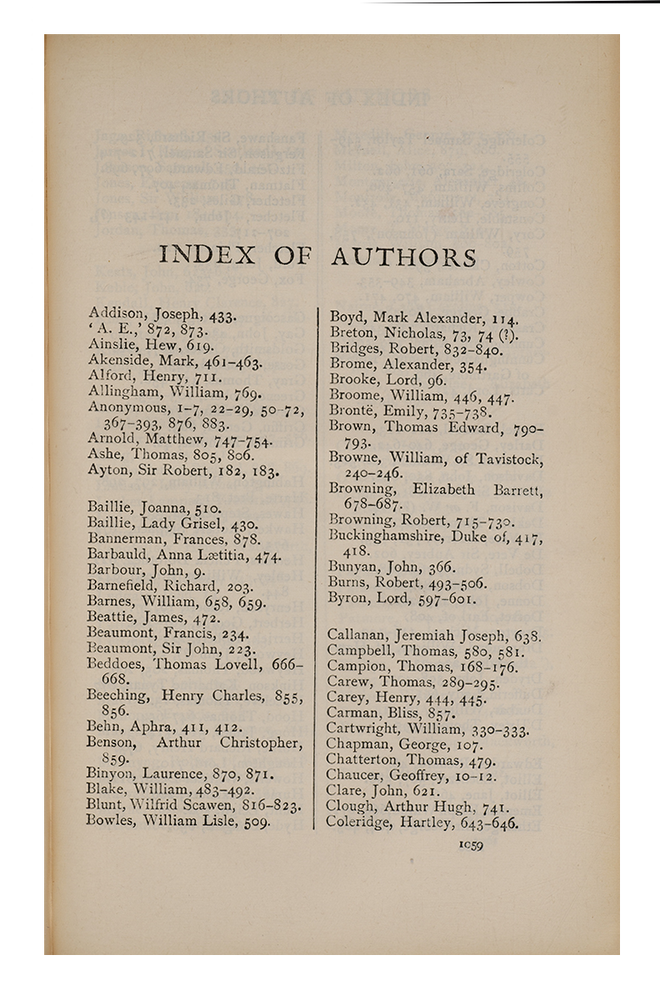 The Oxford Book of English Verse 1250-1900