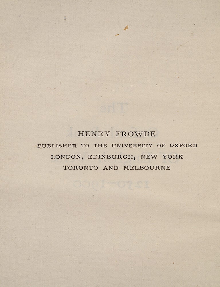 The Oxford Book of English Verse 1250-1900