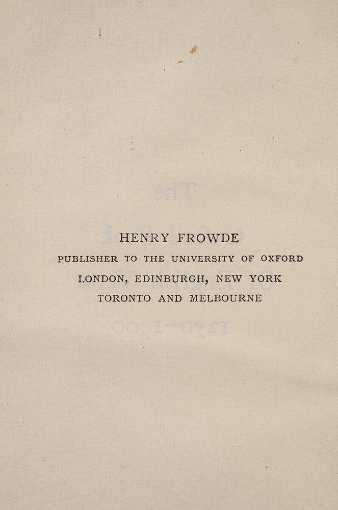 The Oxford Book of English Verse 1250-1900