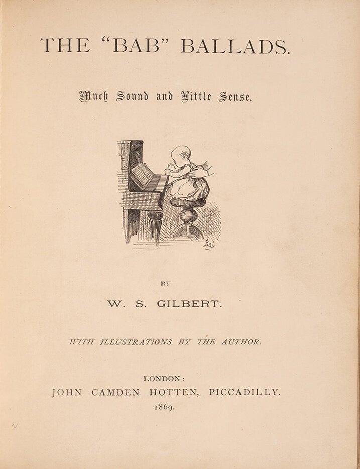 The "Bab" Ballads (in 2 vols.)