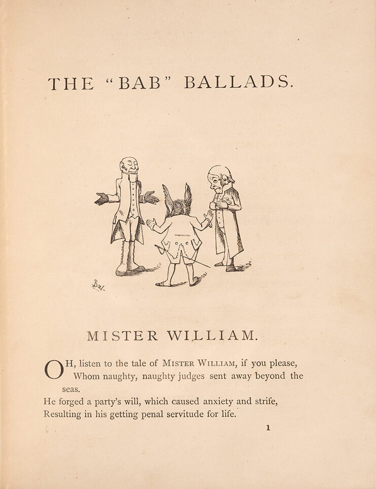 The "Bab" Ballads (in 2 vols.)