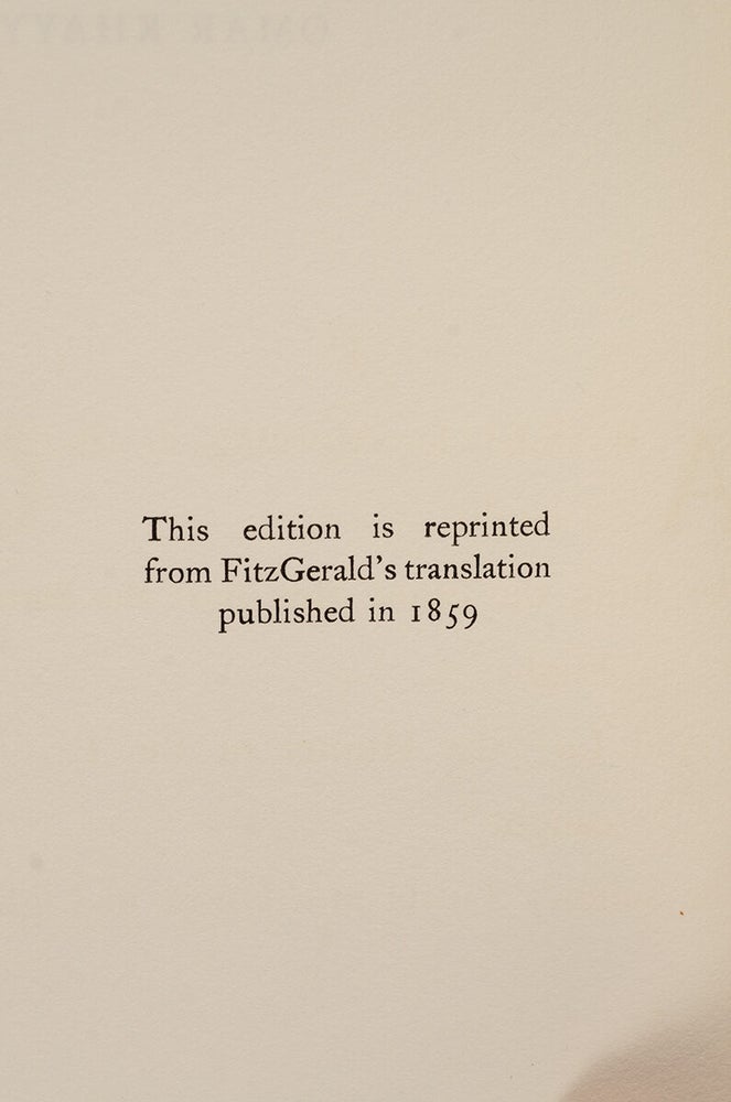 The Rubáiyát of Omar Khayyám