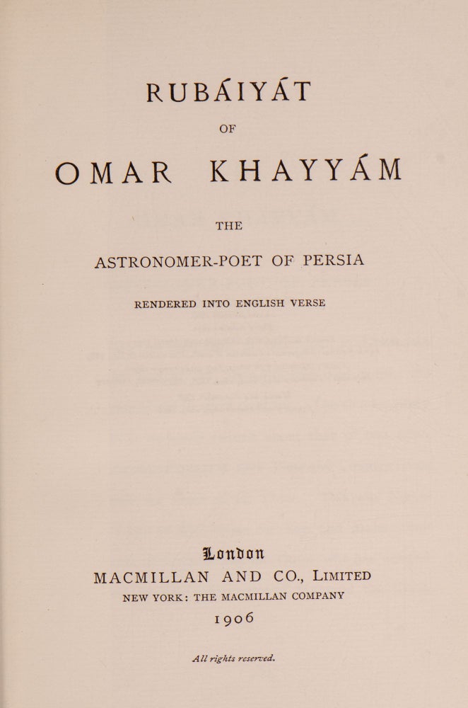 Rubáiyát of Omar Khayyám