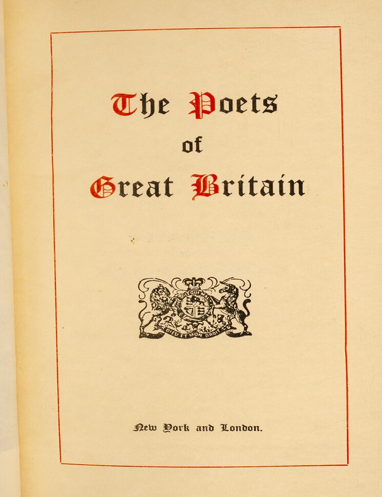 The Poets of Great Britain (Extra-illustrated in 5 vols.)