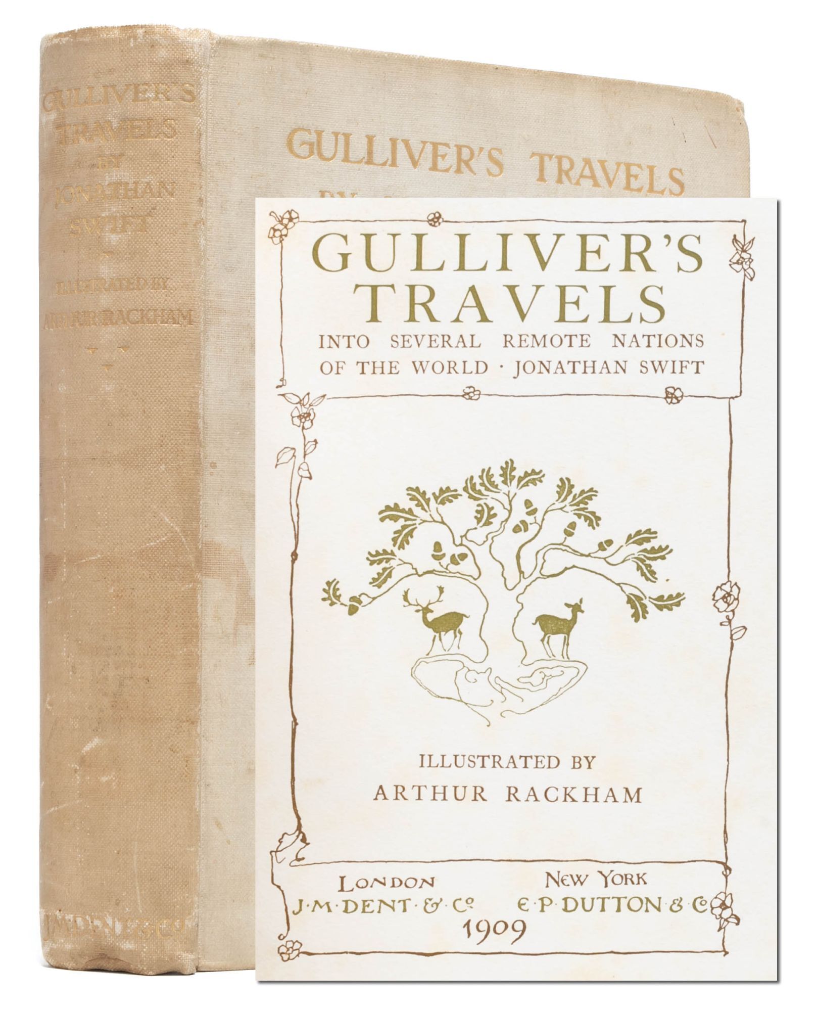 (Item #6521) Gulliver's Travels (Signed limited edition). Arthur Rackham, Jonathan Swift.