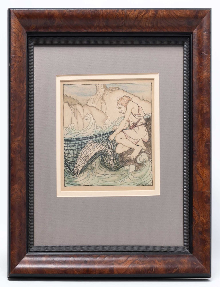 Item #6543) The Story of Tuan Mac Cairill from "Irish Fairy Tales" (Original artwork). Arthur...