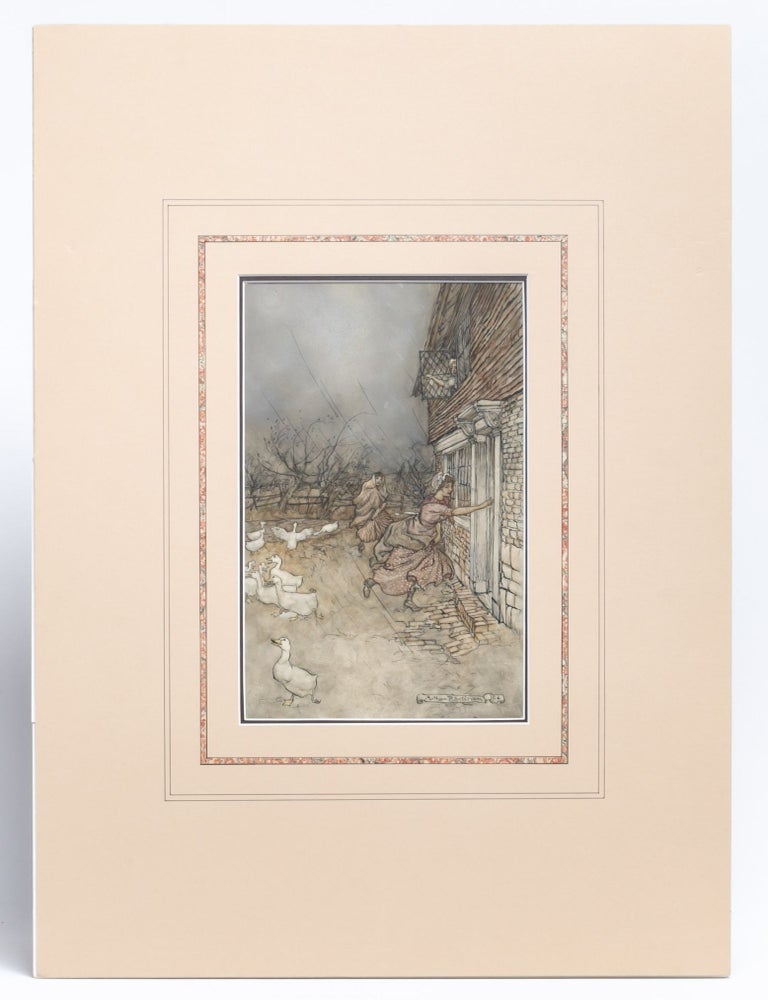 Item #6579) The Sudden Storm from "Rip Van Winkle" (Original artwork). Arthur Rackham, Washington...