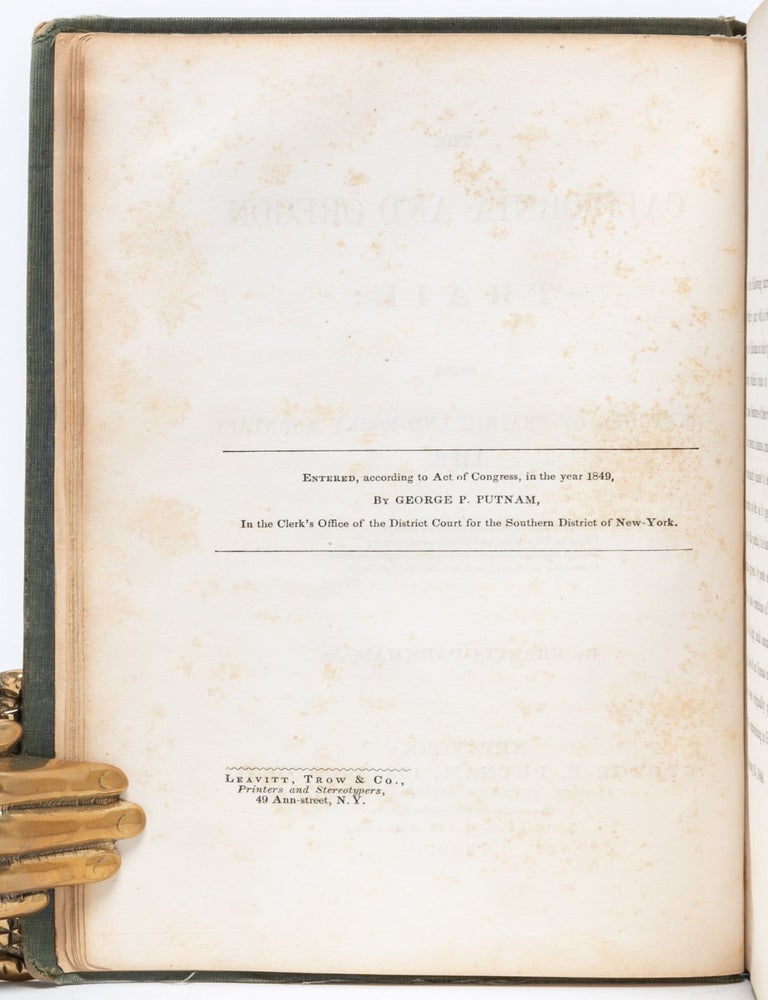 The California and Oregon Trail: Being Sketches of Prairie and Rocky Mountain Life