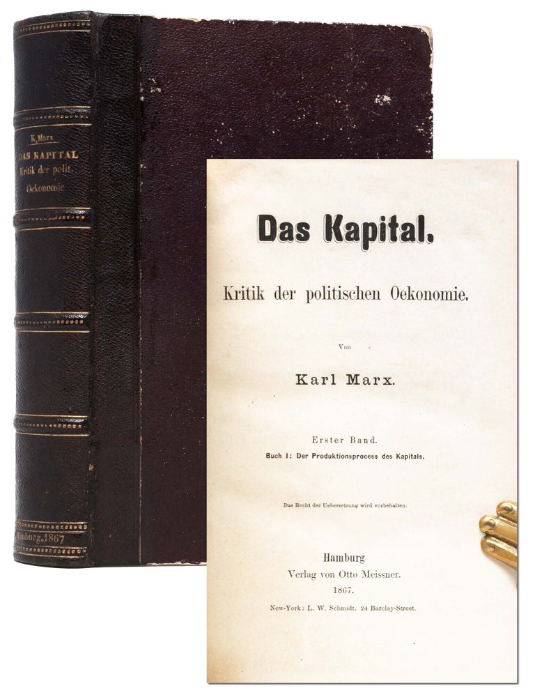 Item #6692) Das Kapital. Kritik der politischen Oekonomie. Erster Band. Buch I: Der...