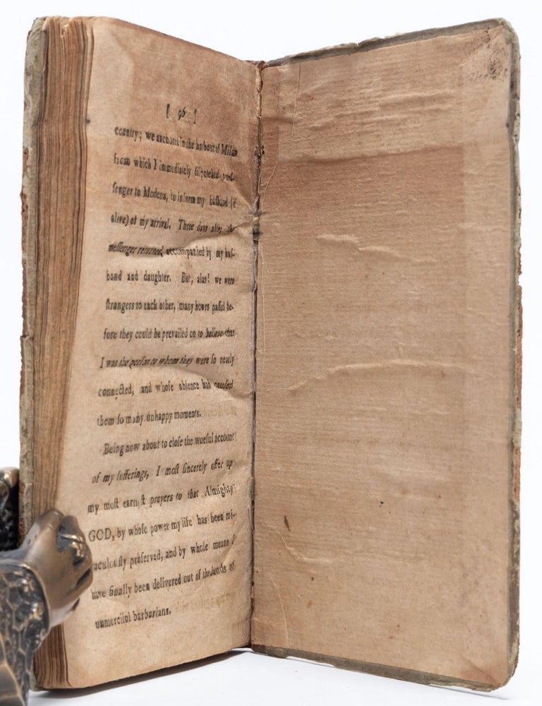An Affecting History of the Captivity and Suffering of Mrs. Mary Velnet, the Italian Lady. Who was seven years a slave in Tripoli…written by herself